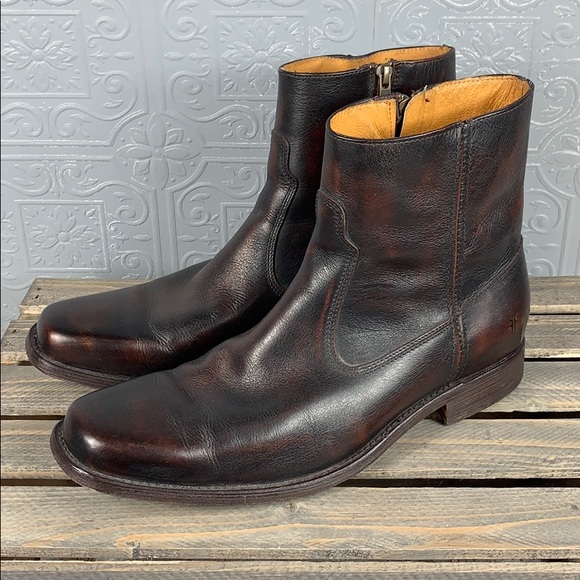 frye zip boots mens